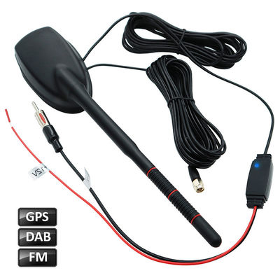 ارتفاع 20dB GPS خودرو آنتن FM AM DAB تقویت کننده رادیویی ترکیبی خودرو آنتن مناسب برای اکثر وسایل نقلیه