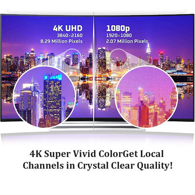 آنتن تلویزیون در فضای باز 8K 4K 1080P پشتیبانی می کند 160 مایل محدوده آنتن تلویزیون دیجیتال برای تلویزیون هوشمند کانال های محلی رایگان