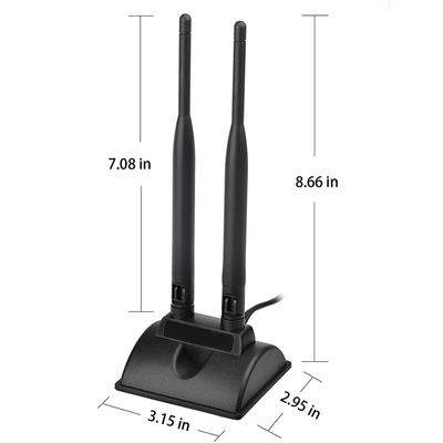 2.4GHz 5GHz دو باند هوایی ارتباطات وای فای بی سیم آنتن SMA پایه مغناطیسی برای کارت شبکه PCI-E USB Adapter Router