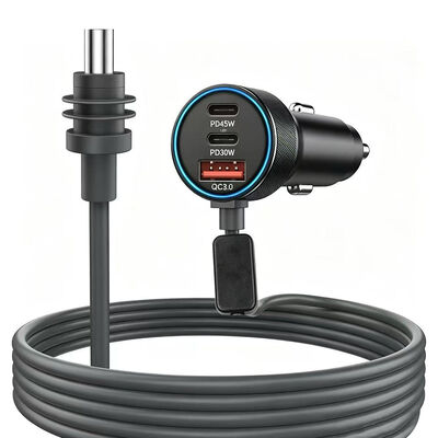 Starlink Mini Car Charger, 12V-24V Lighter Power Cord with Digital Display, USB-C PD & USB a QC 3.0 Ports Suitable