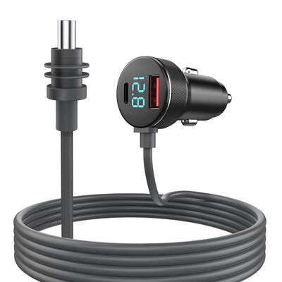 استارلینک مینی آداپتور ماشین 12V2A شارژر Cig Light Coaxial کابل ضد آب ساخته شده در چپ قدرت پایدار دوگانه PD45W USB