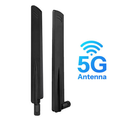آنتن 12dbi 5g با سود بالا sma قابل انعطاف 600-6000Mhz سیگنال های پایدار را انتقال می دهد آنتن Omni 5G برای روتر تلفن همراه بی سیم